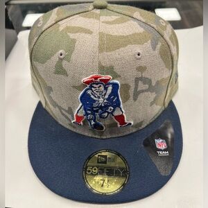 Authentic Old School New England Patriots New Era Camouflage  NFL Cap 7 1/2